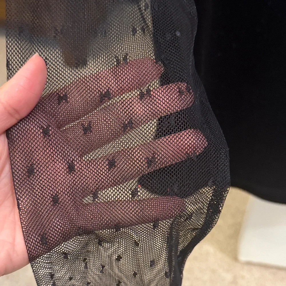 love, Fire Black Sheer Long Sleeve Blouse - Picture 4 of 4